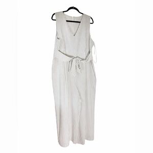 Calvin Klein White and Gray Backless Dress